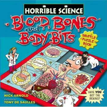 Hardcover Blood, Bones and Body Bits Shuffle-Puzzle Book. Nick Arnold Book