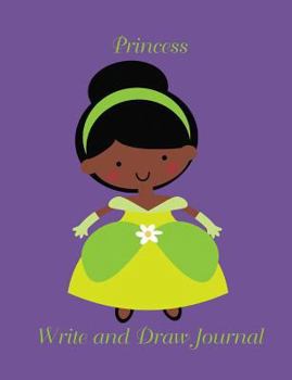 Paperback Princess Write and Draw Journal: Story Book Paper Primary Lined Half Page with Drawing Space Picture Box (Black Princess) Book