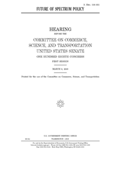 Paperback Future of spectrum policy Book