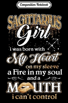 Composition Notebook: Womens I'm A Sagittarius Girl Lipstick November December Zodiac  Journal/Notebook Blank Lined Ruled 6x9 100 Pages