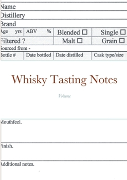 Paperback Whisky Tasting Notes Book