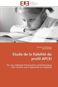 Paperback Etude de la Fiabilité Du Profil Apcei [French] Book