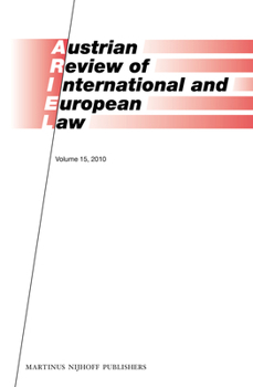 Austrian Review of International and European Law, Volume 15