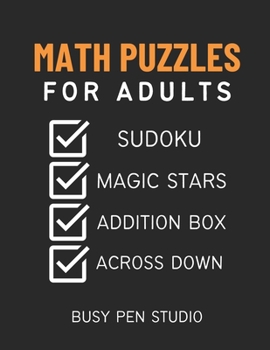 Paperback Math Puzzle Books For Adults (OVER 300+ activities) Book