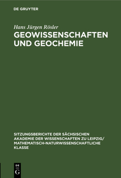 Hardcover Geowissenschaften Und Geochemie [German] Book