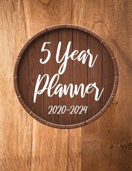 2020-2024 5 Year Planner: Wooden 60 Months Appointment Calendar 5 year Monthly Planner 8.5 x 11 Business Planners and Journal Agenda Schedule Organizer Logbook With Holidays and Inspirational Quotes