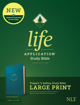 Imitation Leather NLT Life Application Study Bible, Third Edition, Large Print (Leatherlike, Teal Blue) [Large Print] Book