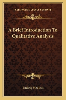 Paperback A Brief Introduction To Qualitative Analysis Book