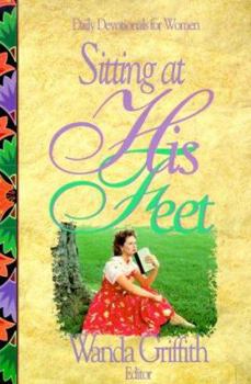Paperback Sitting at His Feet: Daily Devotionals for Women Book