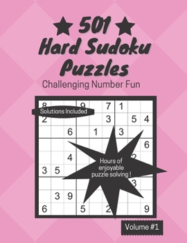 Paperback 501 Hard Sudoku Puzzles: Challenging Number Fun Book