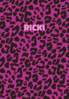 Paperback Ricki: Personalized Pink Leopard Print Notebook (Animal Skin Pattern). College Ruled (Lined) Journal for Notes, Diary, Journa Book