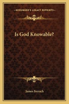 Paperback Is God Knowable? Book