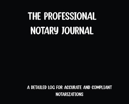 The Professional Notary Journal - Black
