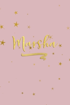 Paperback Marsha: Personalized Journal to Write In - Rose Gold Line Journal Book