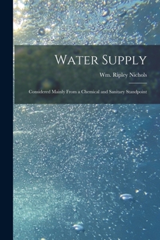 Paperback Water Supply: Considered Mainly From a Chemical and Sanitary Standpoint Book