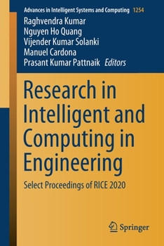 Paperback Research in Intelligent and Computing in Engineering: Select Proceedings of Rice 2020 Book