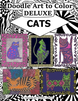 Paperback Doodle Art to Color Deluxe: Cats Book