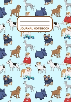 Journal Notebook: Journal, Notebook, Or Diary  | Dogs Pattern Cover Design | 120 Blank Lined Pages | 7" X 10" | Matte Finished Soft Cover
