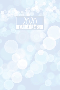 2020 Daily Diary: A5 Day on a Page to View Full DO1P Planner Lined Writing Journal | Pale Blue Bokeh Lights (2020 Daily Diaries)
