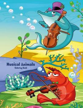Paperback Musical Animals Coloring Book 1 Book