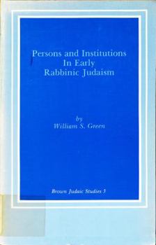 Paperback Persons and Institutions in Early Rabbinic Judaism Book