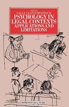 Paperback Psychology in Legal Contexts: Applications and Limitations Book