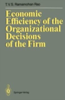 Paperback Economic Efficiency of the Organizational Decisions of the Firm Book