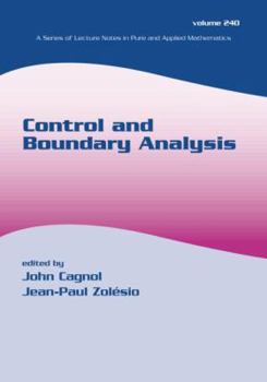 Paperback Control and Boundary Analysis Book