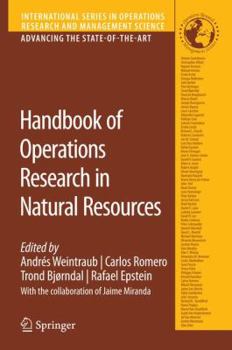 Paperback Handbook of Operations Research in Natural Resources Book