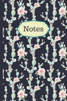 Paperback Cacti Flower Notebook: Pretty Watercolor Cactus - Blank Lined Journal (Lined) Book