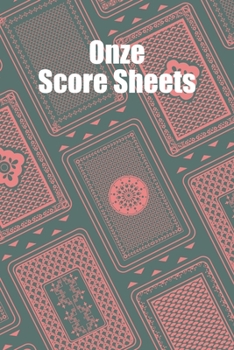 Paperback Onze Score Sheets: A pad of scoresheets: Perfect for scorekeeping: Pink and green playing card pattern cover Book