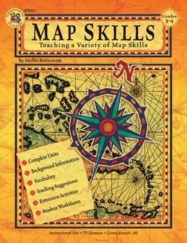 Paperback Map Skills, Grades 3-4: Teaching a Variety of Map Skills Book