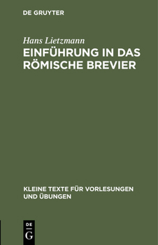 Hardcover Einführung in das römische Brevier [German] Book