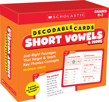 Hardcover Decodable Cards: Short Vowels & More Book