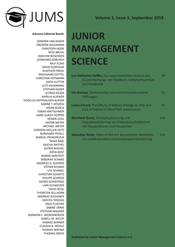 Paperback Junior Management Science, Volume 3, Issue 3, September 2018 [German] Book