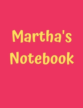Paperback Martha's Notebook: Pink Cover, College Ruled, 100 Sheets, 8.5" x 11" (Letter Size), White Paper Book