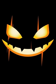Notebook: Jack O'lantern Pumpkin Face Happy Halloween Smile Black Lined Journal Writing Diary - 120 Pages 6 x 9