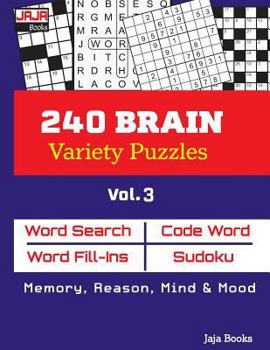 Paperback 240 BRAIN Variety Puzzles: Vol. 3 Book