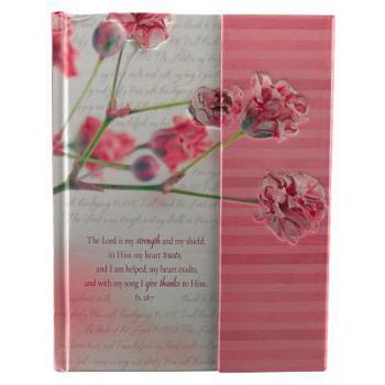 Hardcover Journal Hardcover Flap Pink Flower Strength & Shield Book