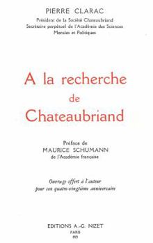 Paperback a la Recherche de Chateaubriand [French] Book