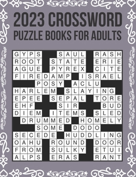 Paperback 2023 Crossword Puzzle Books For Adults: Easy-to-Medium, Larger Print, Fun Challenges Book