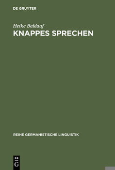 Hardcover Knappes Sprechen [German] Book