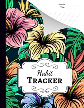 Paperback Habit Tracker: Monthly Goal Planner / Tracking Journal / Notebook / Calendar / Workbook / Diary Book