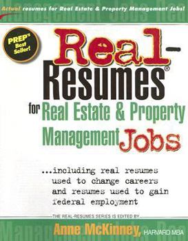 Paperback Real-Resumes for Real Estate & Property Management Jobs: Including Real Resumes Used to Change Careers and Resumes Used to Gain Federal Employment Book