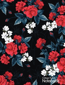 Paperback Cute Notebook College Ruled For Girls: Composition Notebook Large A4 (8.5" x 11"), 100 Pages, Floral Cover Book