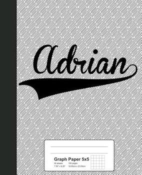 Paperback Graph Paper 5x5: ADRIAN Notebook Book