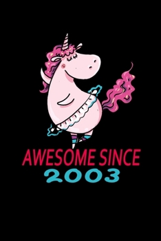 Paperback Awesome scene 2003 Unicorn dance ballet Lined NotebookTo organize your life, Exercise Books, School, office notebook: Lined Notebook 120 pages Simple Book