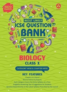 Paperback Most Likely Question Bank - Biology: ICSE Class 10 for 2022 Examination Book