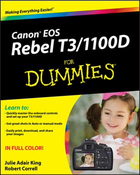 Paperback Canon EOS Rebel T3/1100d for Dummies Book