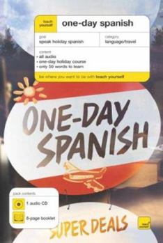 Paperback Teach Yourself One-Day Spanish (Book + 1cd) [With Book] Book